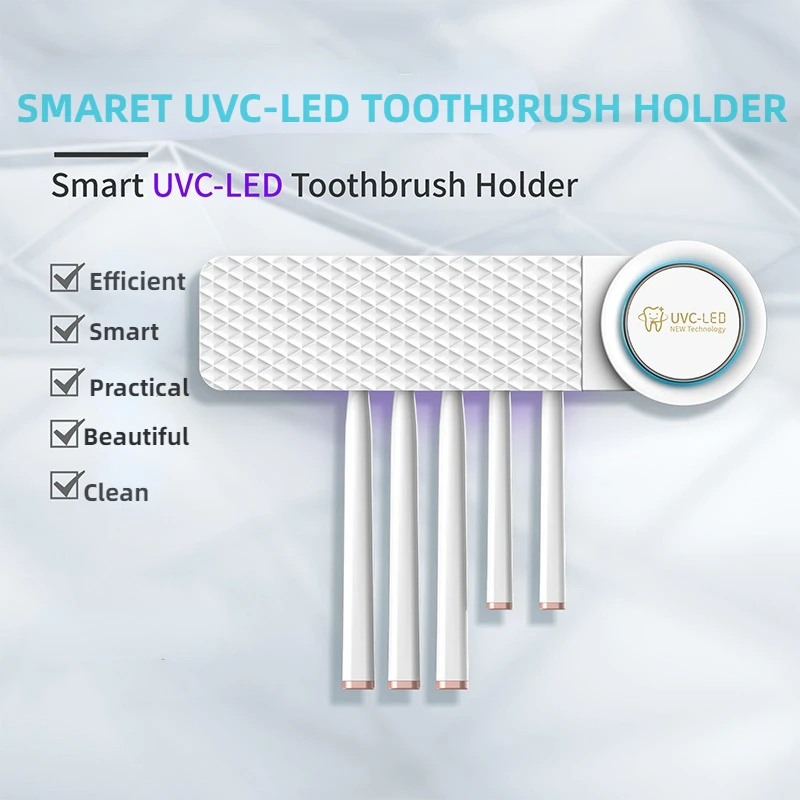 Large-Capacity Toothbrush Holder Drying Sterilizing Toothbrush Large-Screen Digital Display Tooth Brush Sterilizer