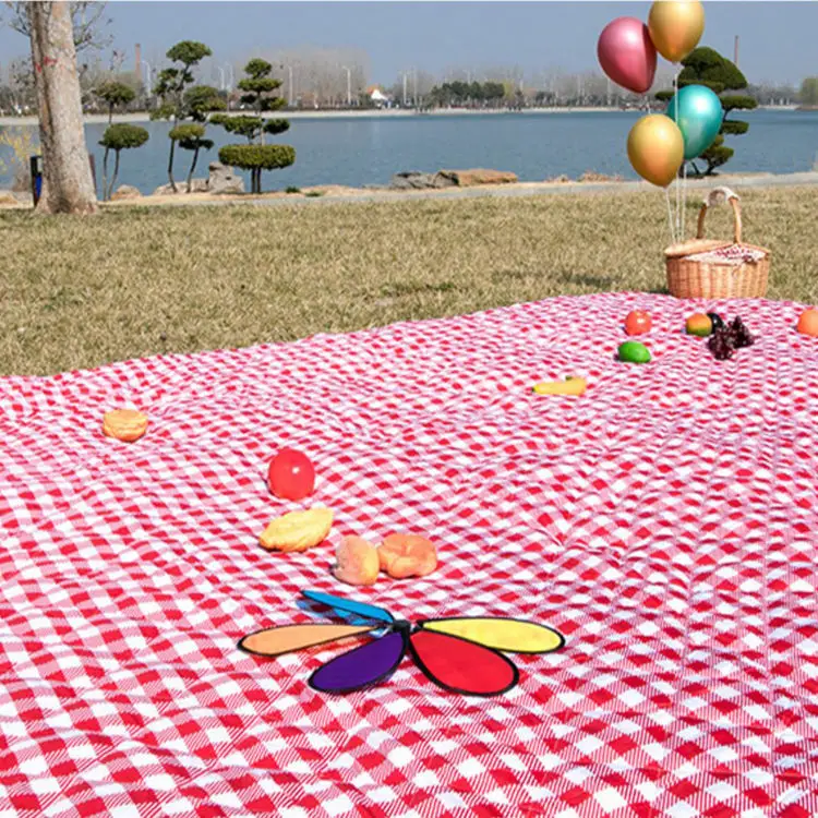 Washable Roll up Picnic Blanket Custom Mat with Leather Strap Handle Canvas Foldable Padded Large Beach Mat Rug Camping Mat