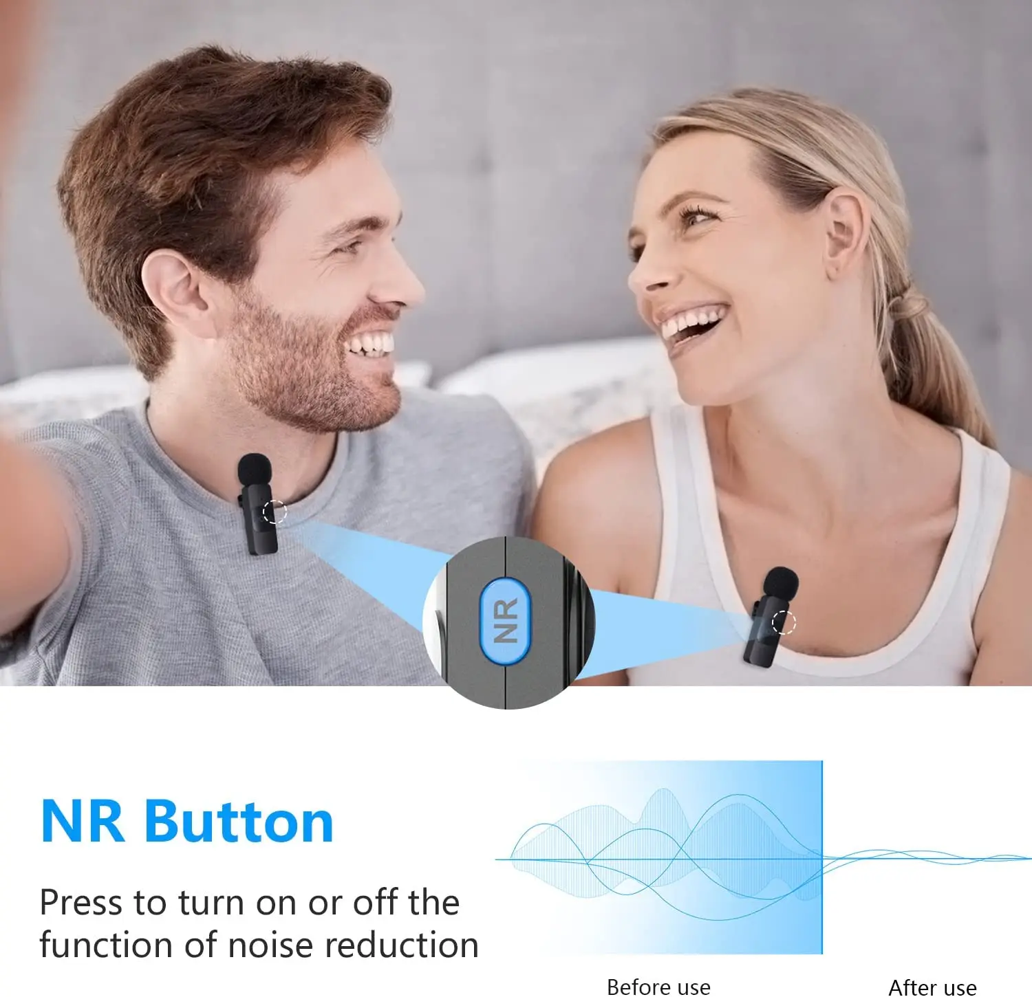 BOYA BY-V2 Video Recording Interview Live Streaming Cancellation Omnidirectional Wireless Lavalier Microphone for iPhone iPad