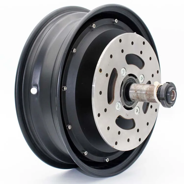 Single shaft motor for 12 inch 1500W wheel hub disc brake high-power brushless DC electric tricycle