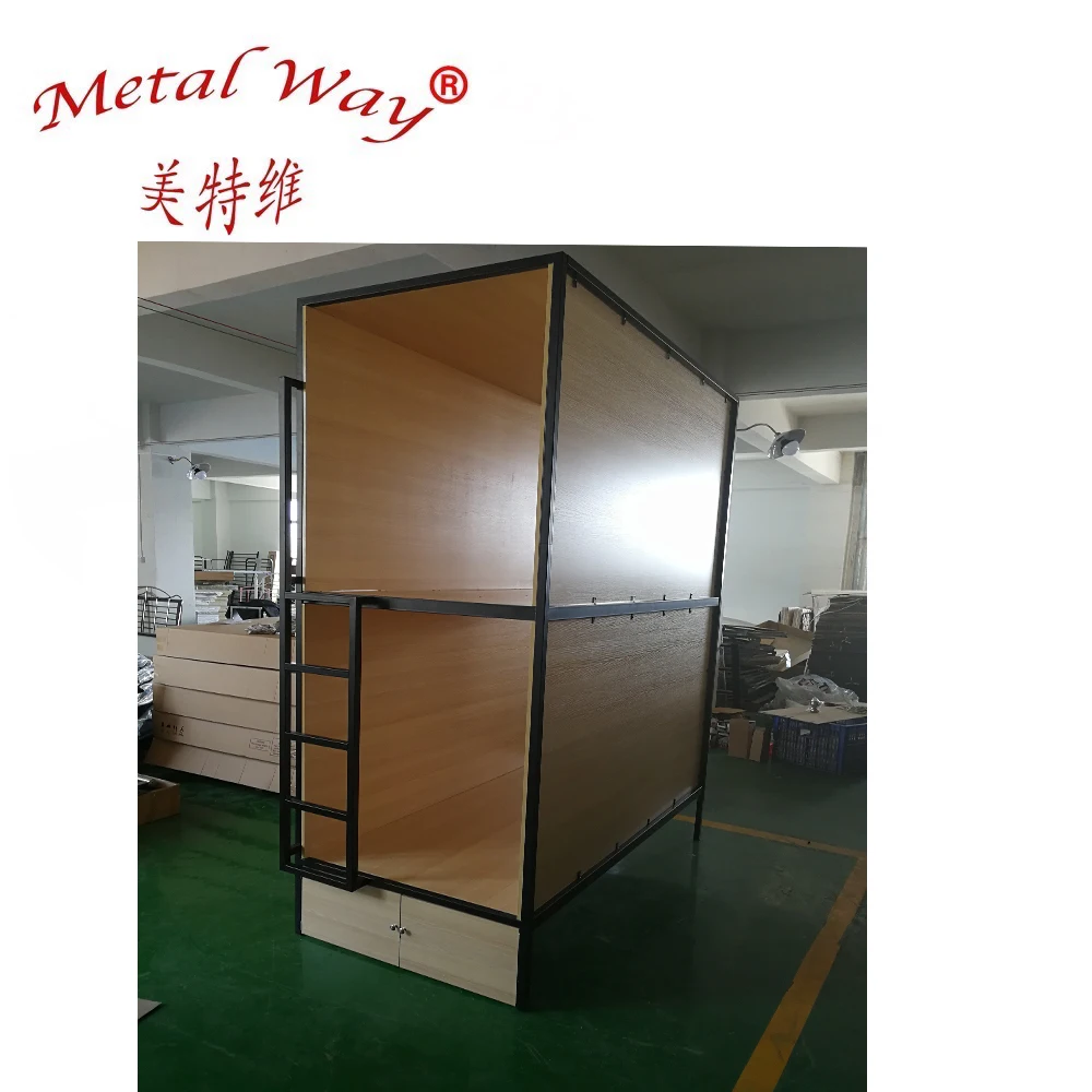 hostel horizontal soundproof sleeping pod capsule sleepbox bed for hotel