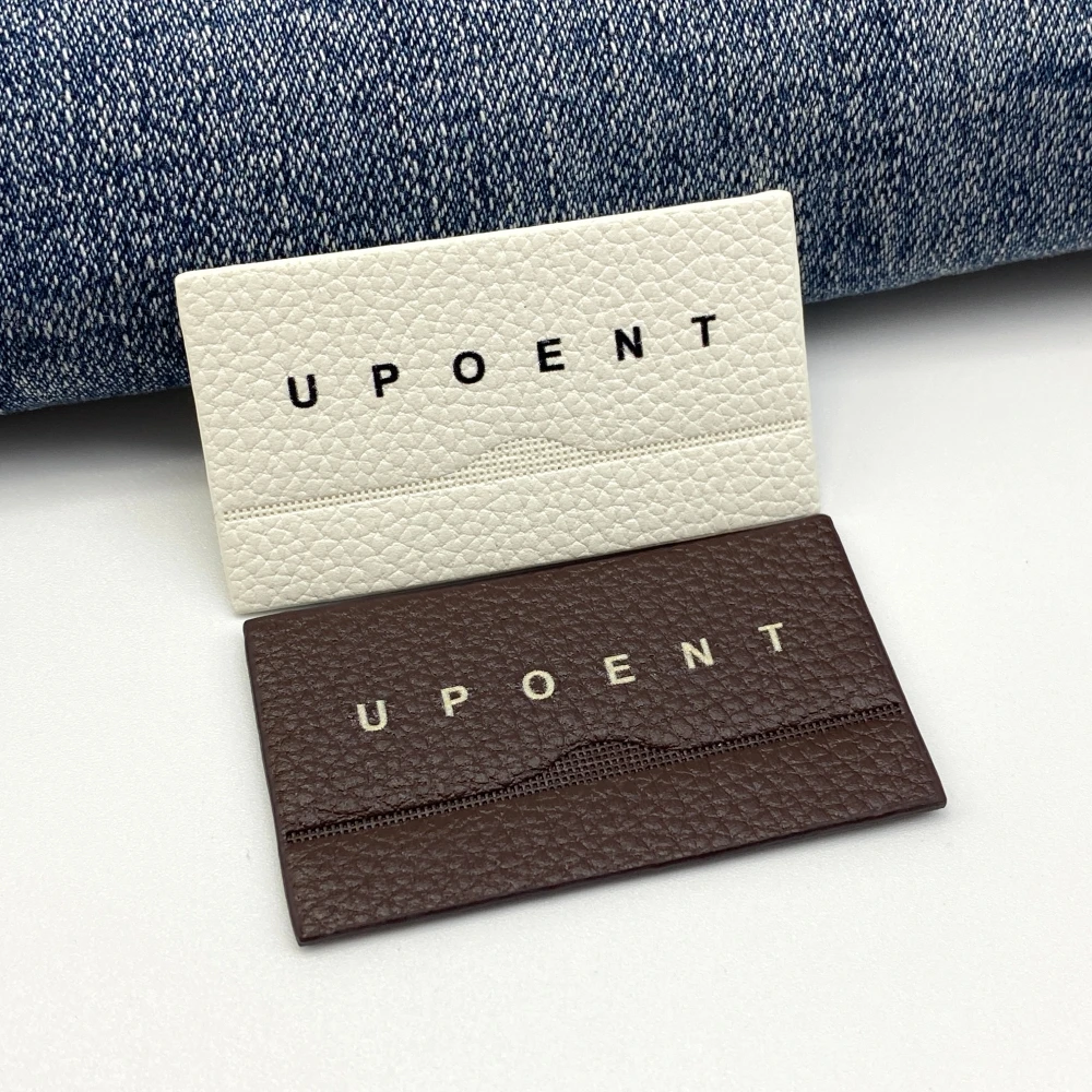 Personalized Leather Patch embossed Printed Custom Logo laser Engraved Leather Patch for Hats