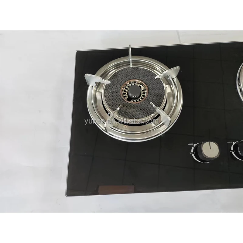 New Arrivals Infrared burner Low Consumption Double Burner Tempered Glass Gas Stove Built-in Gas Cooker