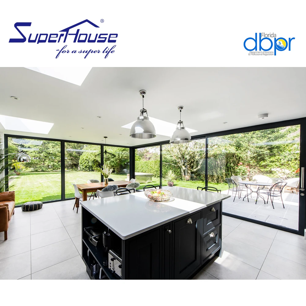 Commercial high quality impact resistance simple design sliding door aluminum slide impact door glass sliding doors