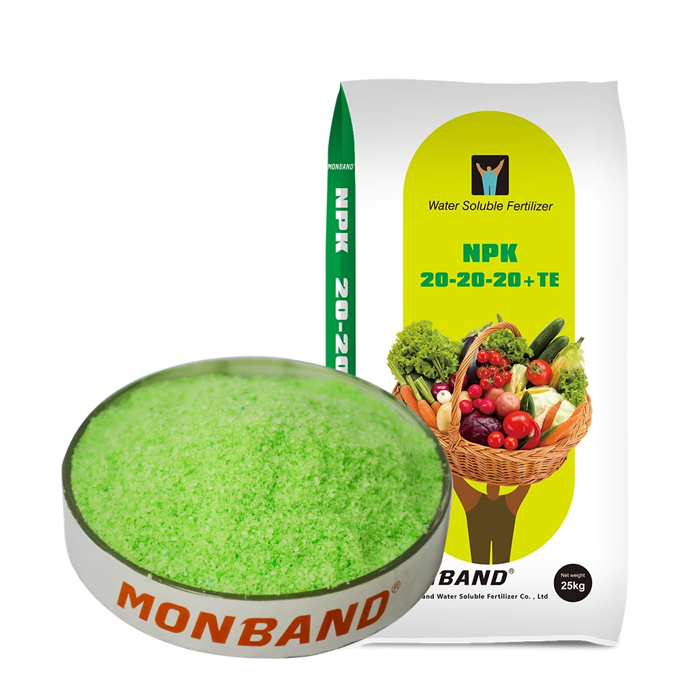 foliar fertilizer NPK 20 20 20 +te fertilizer water soluble fertilizer price for agriculture crops flower
