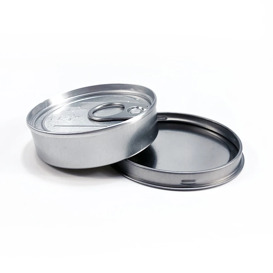 
HEMPACKA Custom Labels Press It Tin Cans 3.5g Round Tuna Weed Tin Can For Food Packaging 