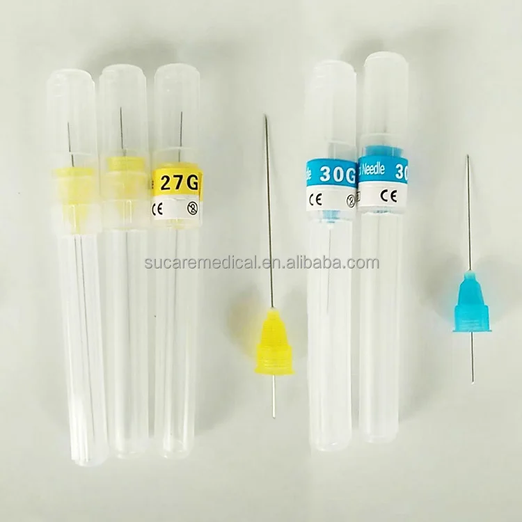 Disposable Sterile 27G Long Dental Needles 100/BOX