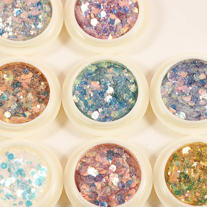 Trendy Nail Art Decorations Glitters in Mixed Styles 3D Beautiful Nail Sequins