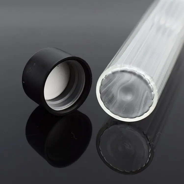 Custom Any Length Brand Borosilicate Glass tube 80mm 115mm 116mm 125mm with Child Resistant Cap for J tubes