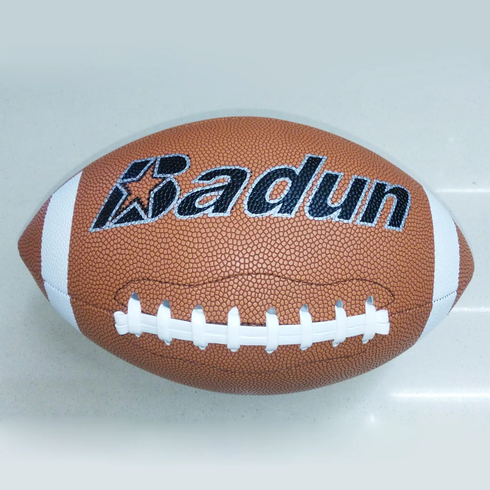 composite pu leather size 9 OEM league training balls Youth Adult custom printed machine stitched American football
