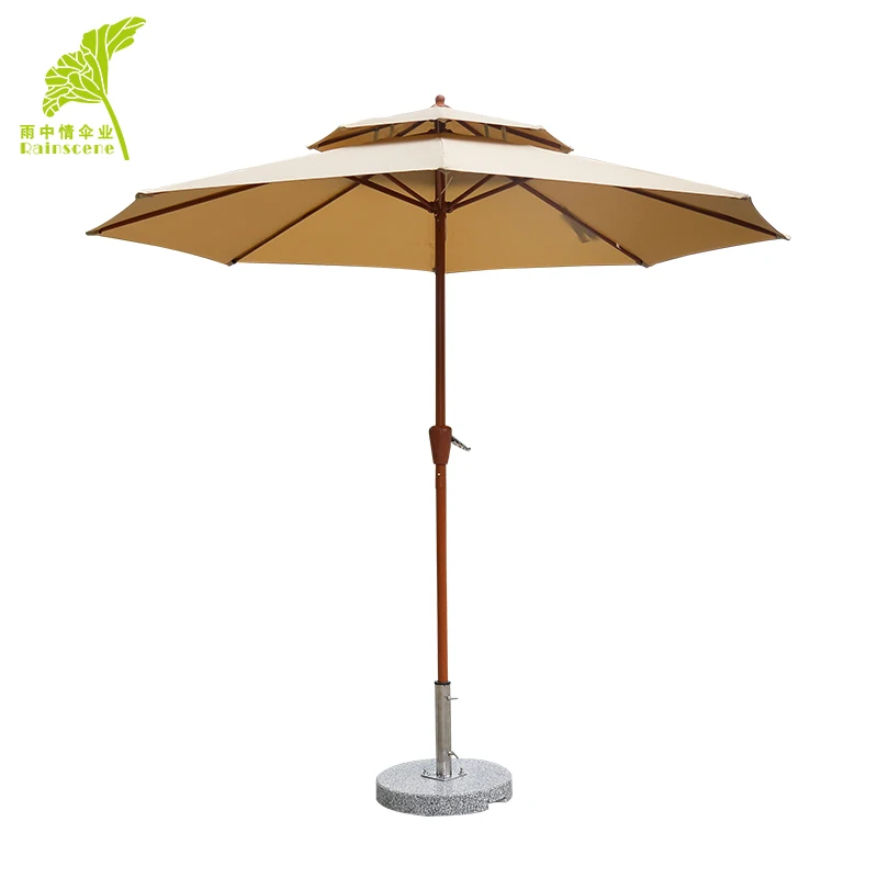 Outdoor High-Quality Windproof Umbrellas Metal Bake Sunshade Premium Garden Patio Umbrella