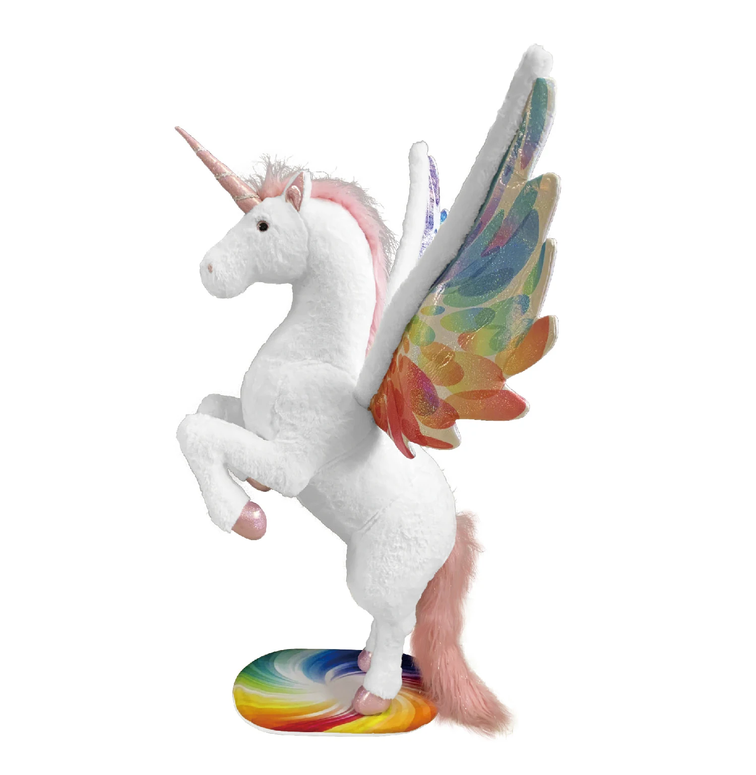 Dreaming rainbow unicorn animal toy for home decoration lifelike flying unicorn stuffed animal toy