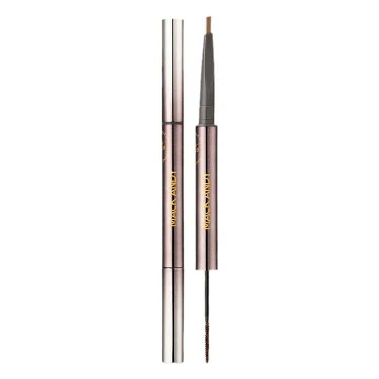 New Double Headed Mascara Eyebrow Pencil 2 in 1 Waterproof Private Label Natural Brown Eyebrow Pencil Makeup Wholesale
