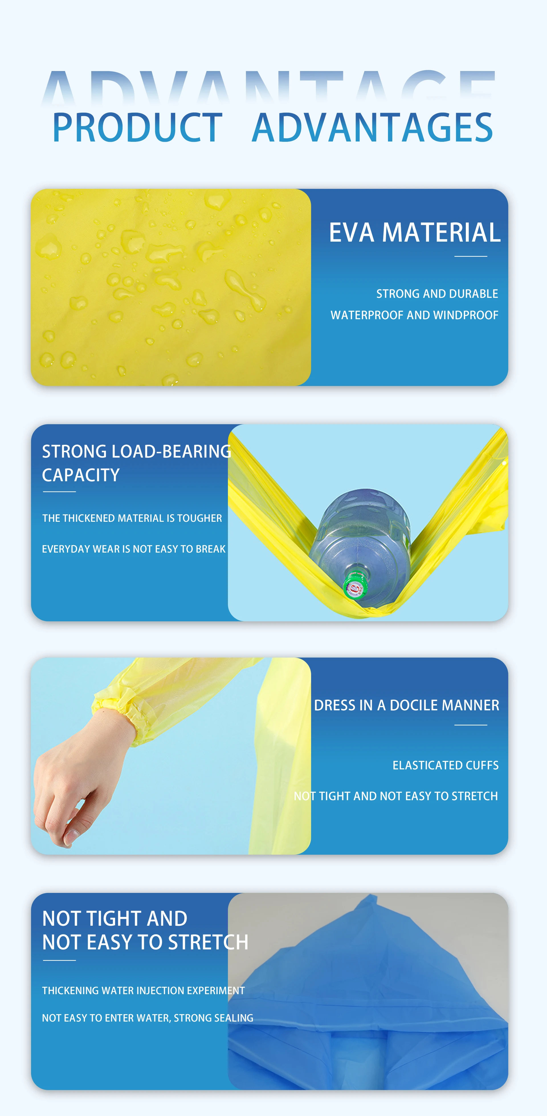 Green Glossy Disposable Plastic Raincoat for Men Hiking and Fisherman Adult Size