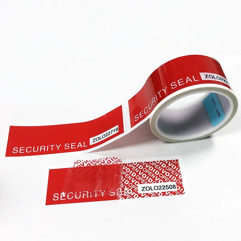 Anti Counterfeiting Label Sticker Sealing Strip Tear Tamper Tape Seal Evid Secure Protecting Transit Packaging Protection