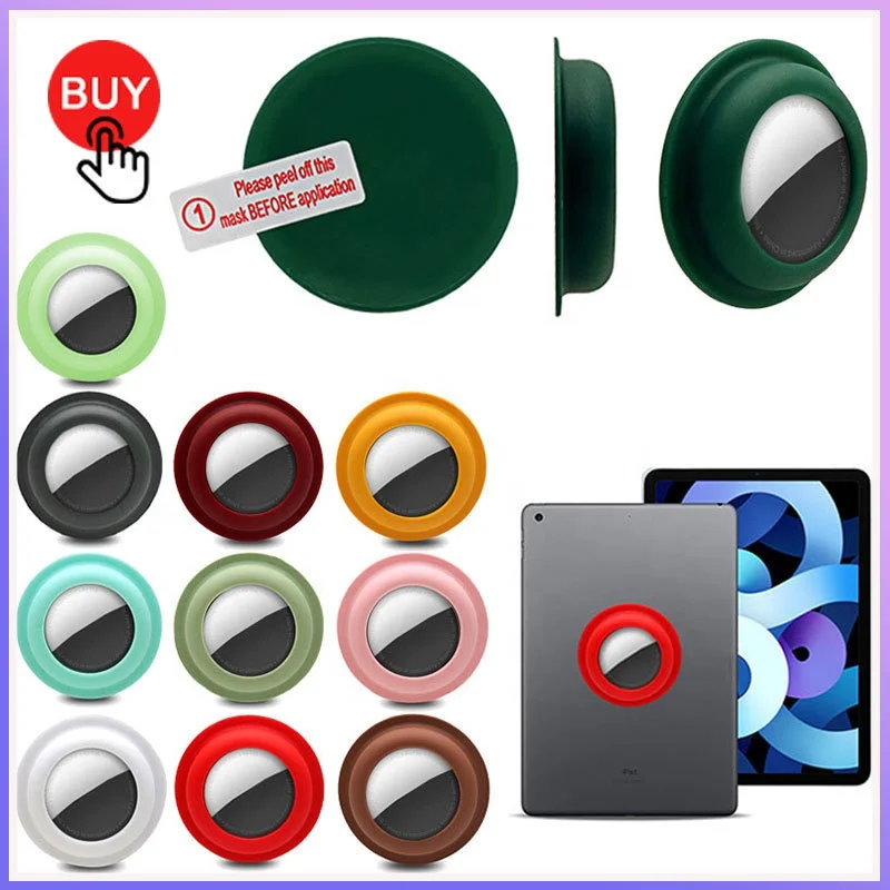 OKSILICONE Solid Color Silicone Case for Air tag Anti Lost Location Finder Soft Protective Cover Sticker Air Tag Cover Case