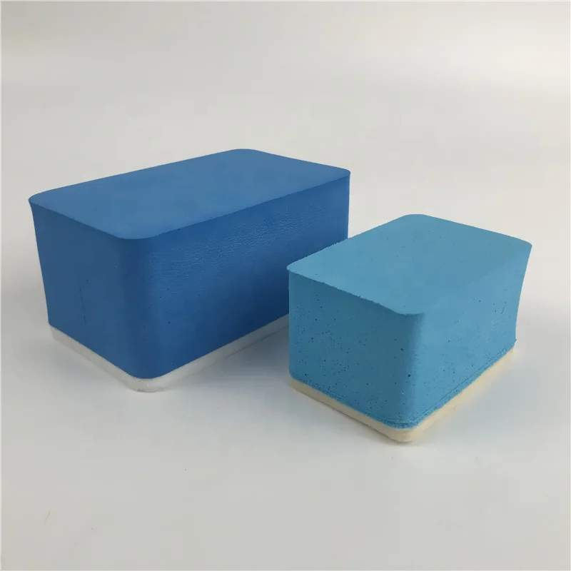 Car glass wash sponge block with the use of chemicals grinding decontamination wool felt clean sponge block