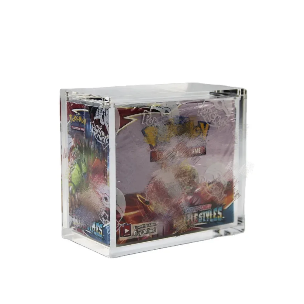 Пользовательские УФ-защита 99% TCG акриловый Pokemoned Booster Box чехол для торговой карты
