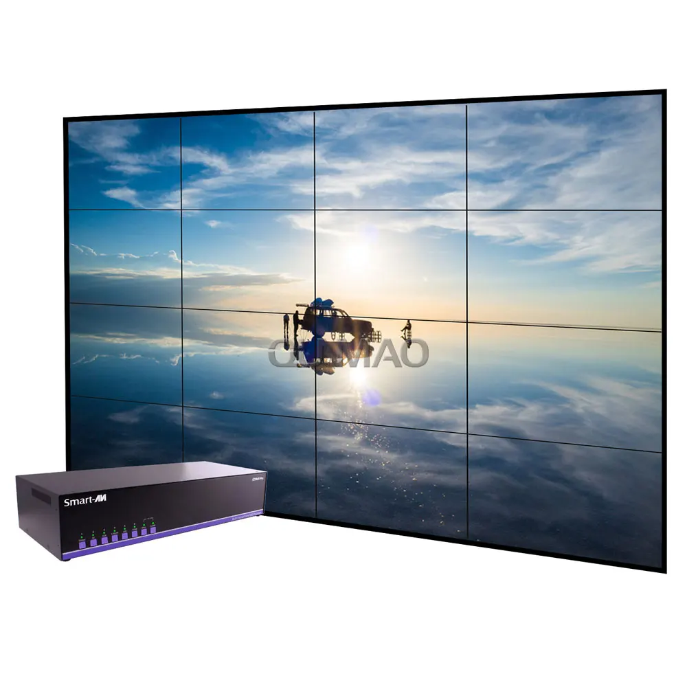 ЖК-экран QUNMA 4K для сплайсинга видеостена 46 49 55 ЖК-панель 2x2 2x3x3 контроллер рекламный дисплей