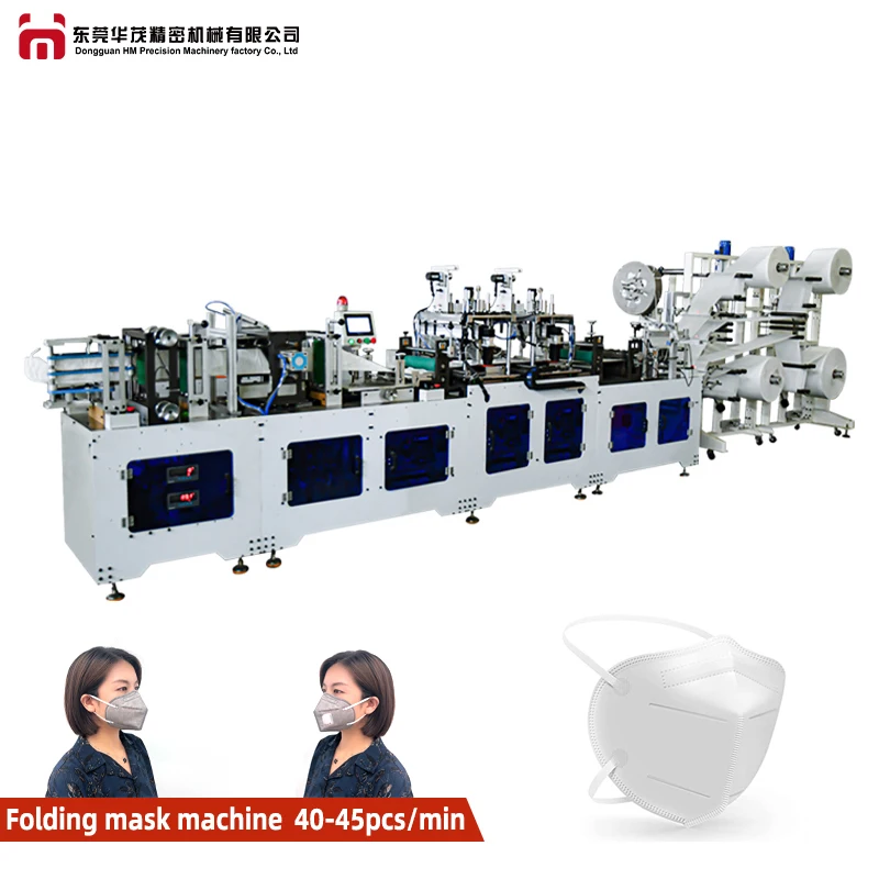 Efiicient and safe fully Automatic 45pcs/min headband folding mask machine for N95/KF94/FFP2/1860s mask