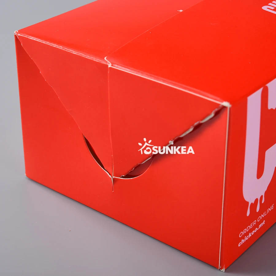 Custom printed food grade roast wings nugget paper fried chicken box