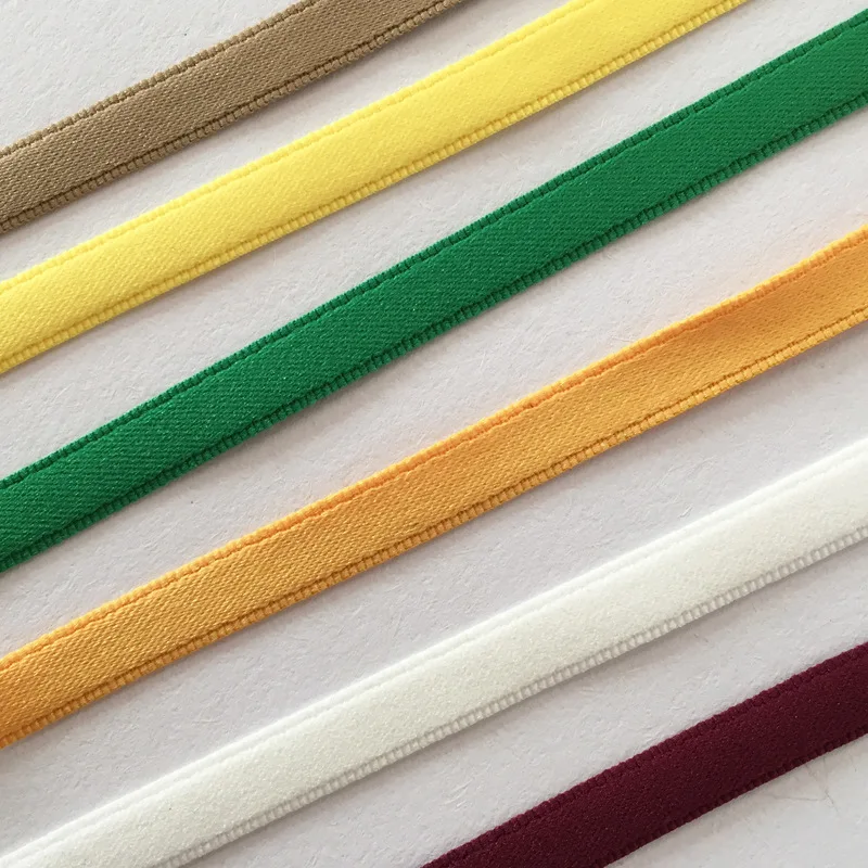 10Mm Spandex Nylon Soft Flat Earloop Elastic Band Suede Elastic Loop Cord Elastic Rope Stretch String For Face Mask