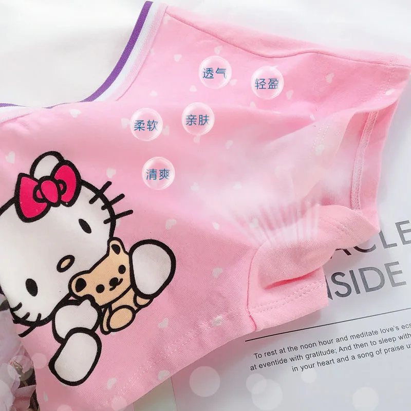 Hight Quality Stock 1-9 Years Sweet Cartoon Printing Girls Children Underwear