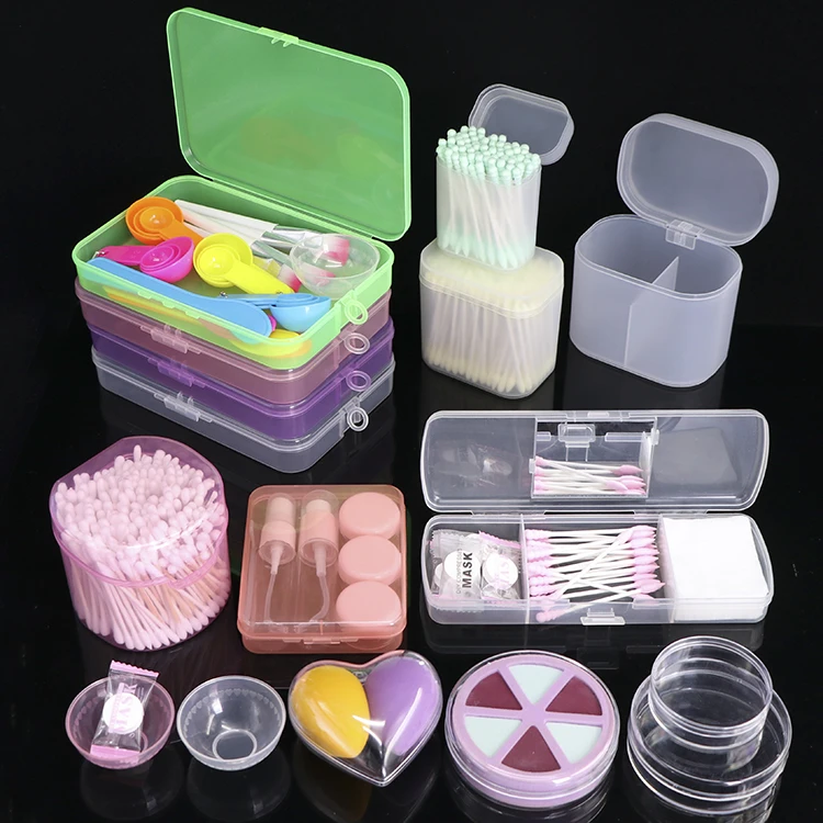 WEISHENG Make Up Box Makeup Sponge Holder Mask Box PP Plastic Packaging Cosmetic Containers Beauty Blender Case Makeup Organizer
