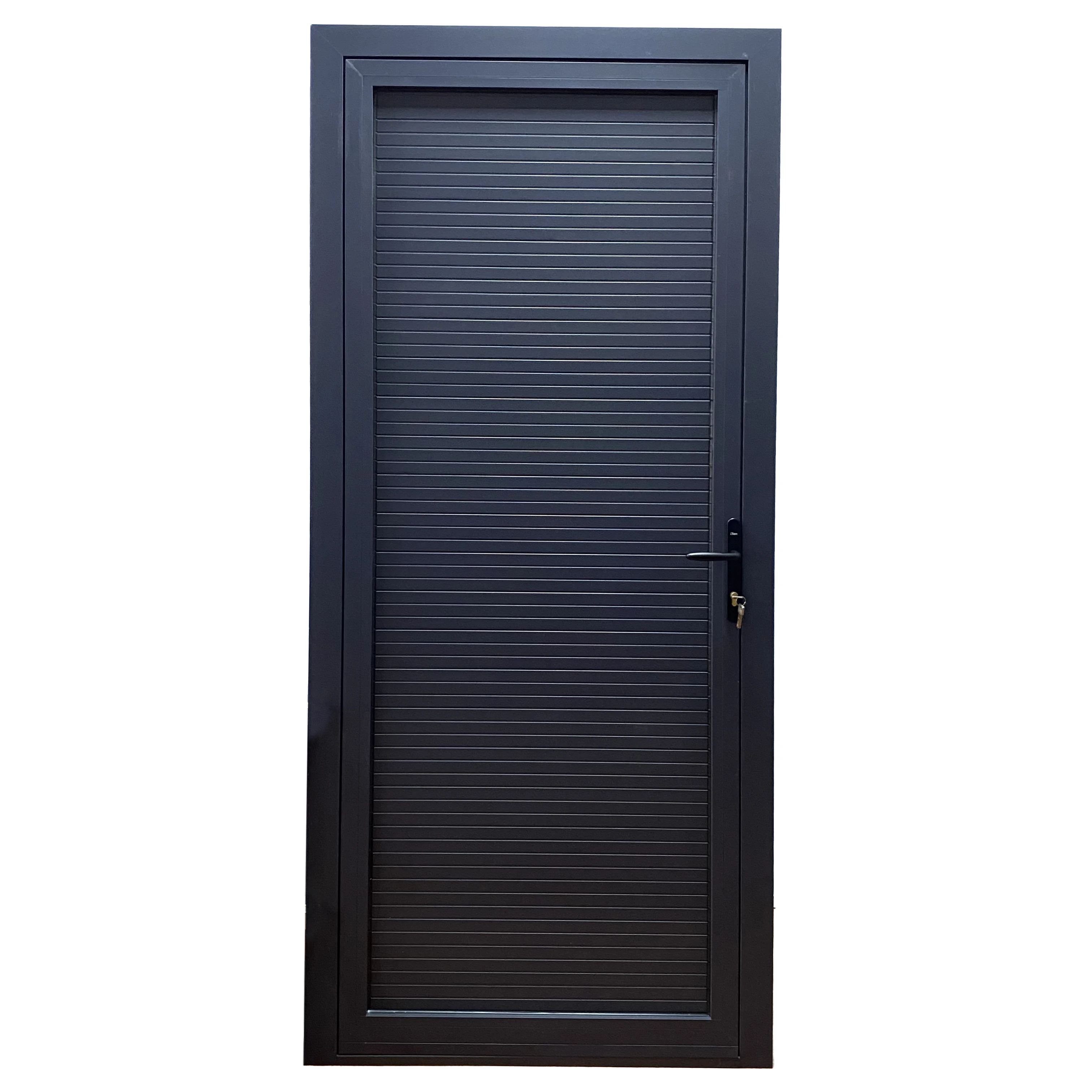 Grey Aluminum Plate Door to Single for Casement