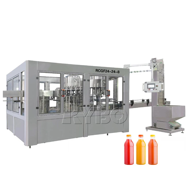 Automatic small PET bottle coconut fruit juice hot beverage drink tea rinsing filling capping bottling machine equipment line
