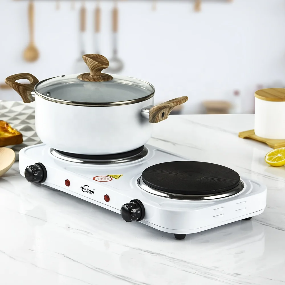 Кухонная Плита Andong 2000 Вт, электрическая плита с двумя горелками