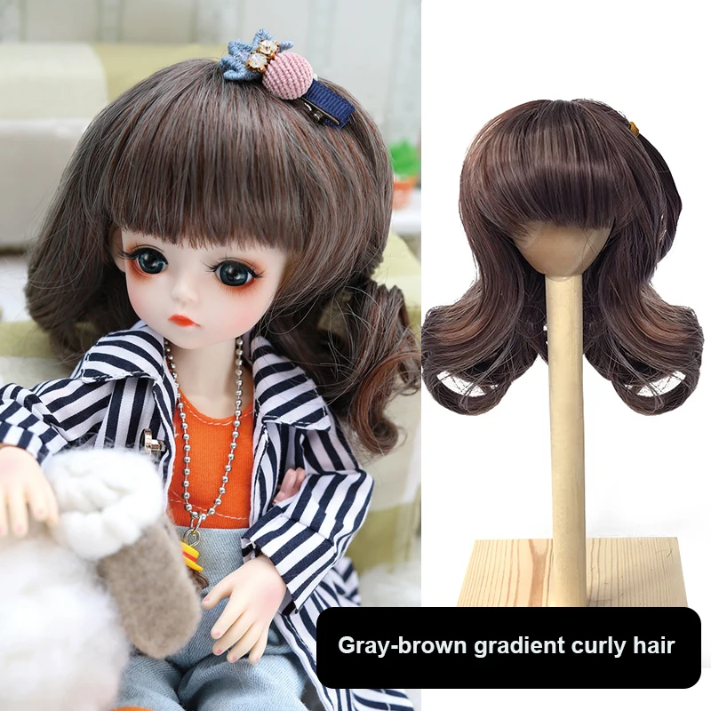Aongneer Factory OEM Hot Big Wavy Curly Doll Wig hair for 12 inch American Doll/BJD/ homemade Dolls Wigs Accessories