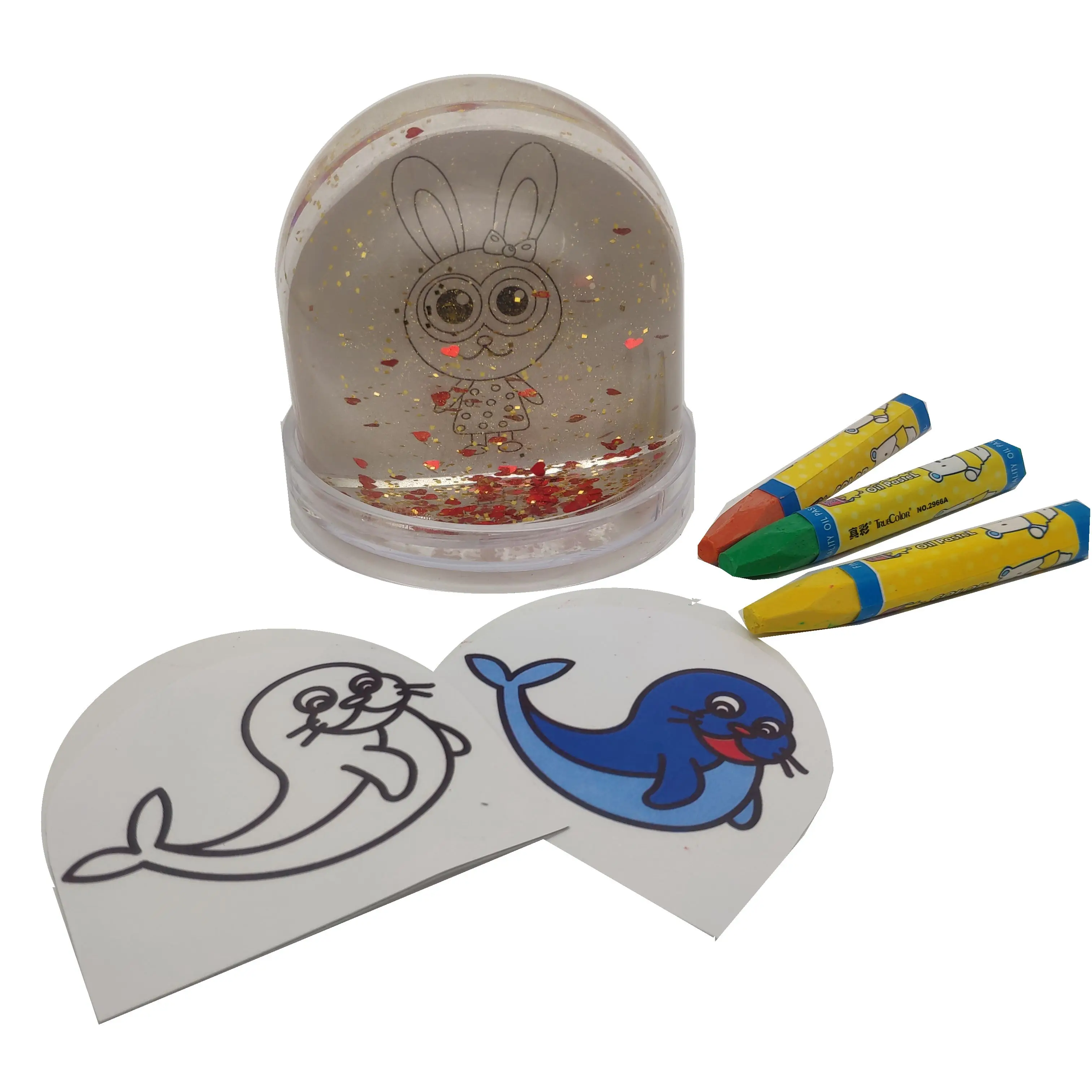 Самостоятельная роспись 8,5*9 см пользовательский Diy Блестящий снежный шар рама для воды