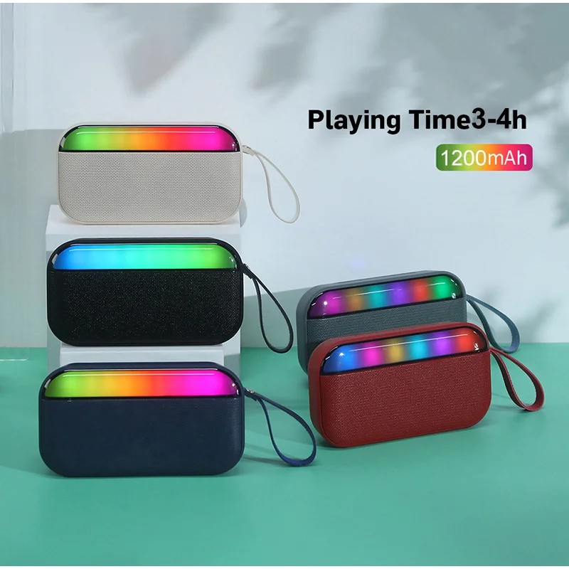 Hot Internet Large power loud volume portable battery powered speakers Portable BT speaker with led dazzling light