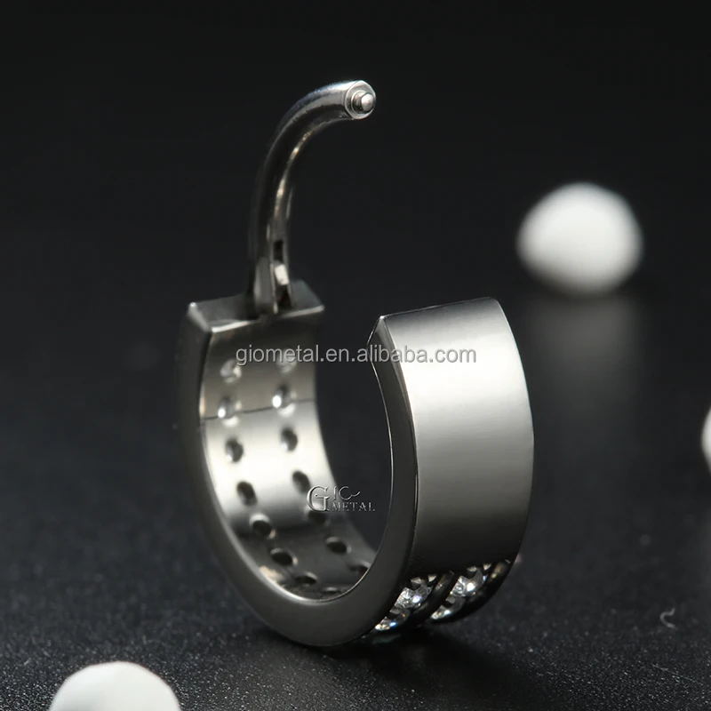 Giometal G23 ASTM F136 Titanium Double Lined Septum Clicker Nose Jewelry Seamless Hinged Ring Helix Daith Body Jewelry Wholesale