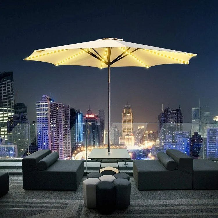 Patio RGB Led Umbrella String Light Waterproof 8 Lighting Mode With Remote Control For Outdoor Camping Tent Lamp Beach Garden