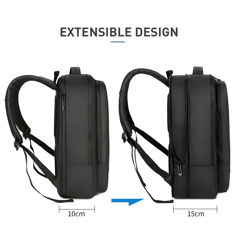 Рюкзак мужской для ноутбука с USB-зарядкой и защитой от кражи