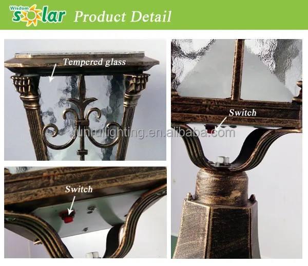 CE Декоративный Солнечный колпачок для наружного освещения столбов