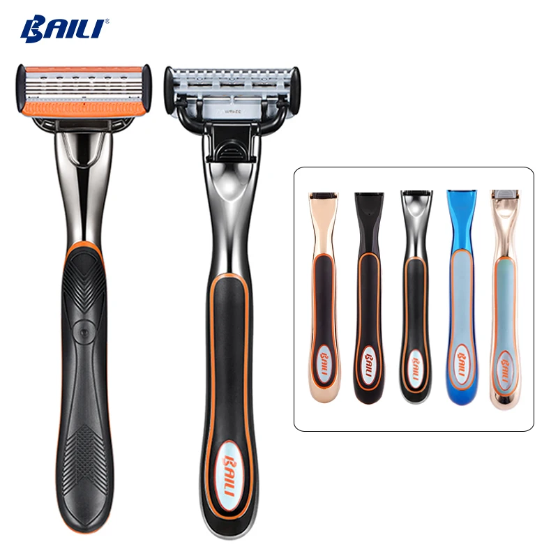 
Customize label metal handle shaving 5 blade cartridge razor shaver for men 