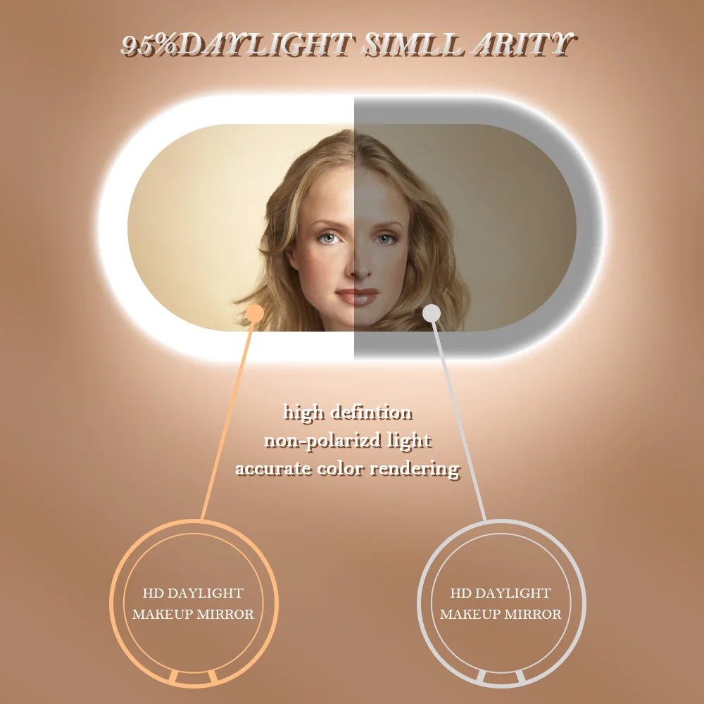 BM018 Led Light Car Vanity Sun Visor Makeup Leatherwear Shell Mirrors Hanging With Lights For Car