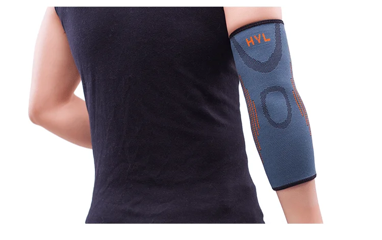 Factory wholesale custom logo compression Nylon elbow Sleeve Knitted Elbow Brace for tennis golf