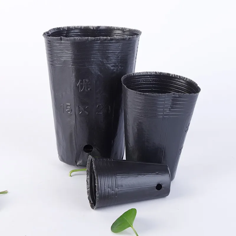 Cheap Plastic Nutrition Cup Plant Black Seedling Pot Thickened Garden Flowers Nutrition Bowl factory Direct Sale Nursery pot