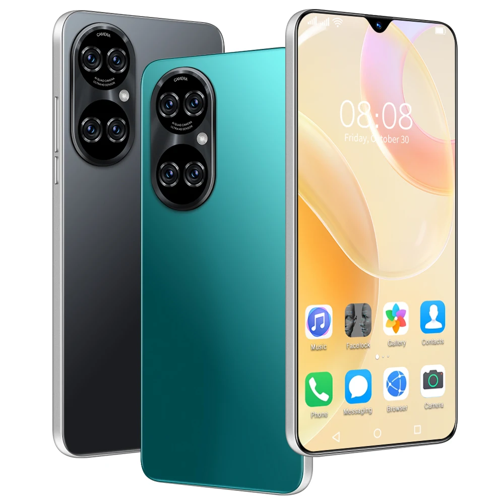 P50Pro  6.7Inch Mobile phones 32+50MP 16GB+512GB Face unlock phones 4G 5G Android 11 Smart Mobile phones