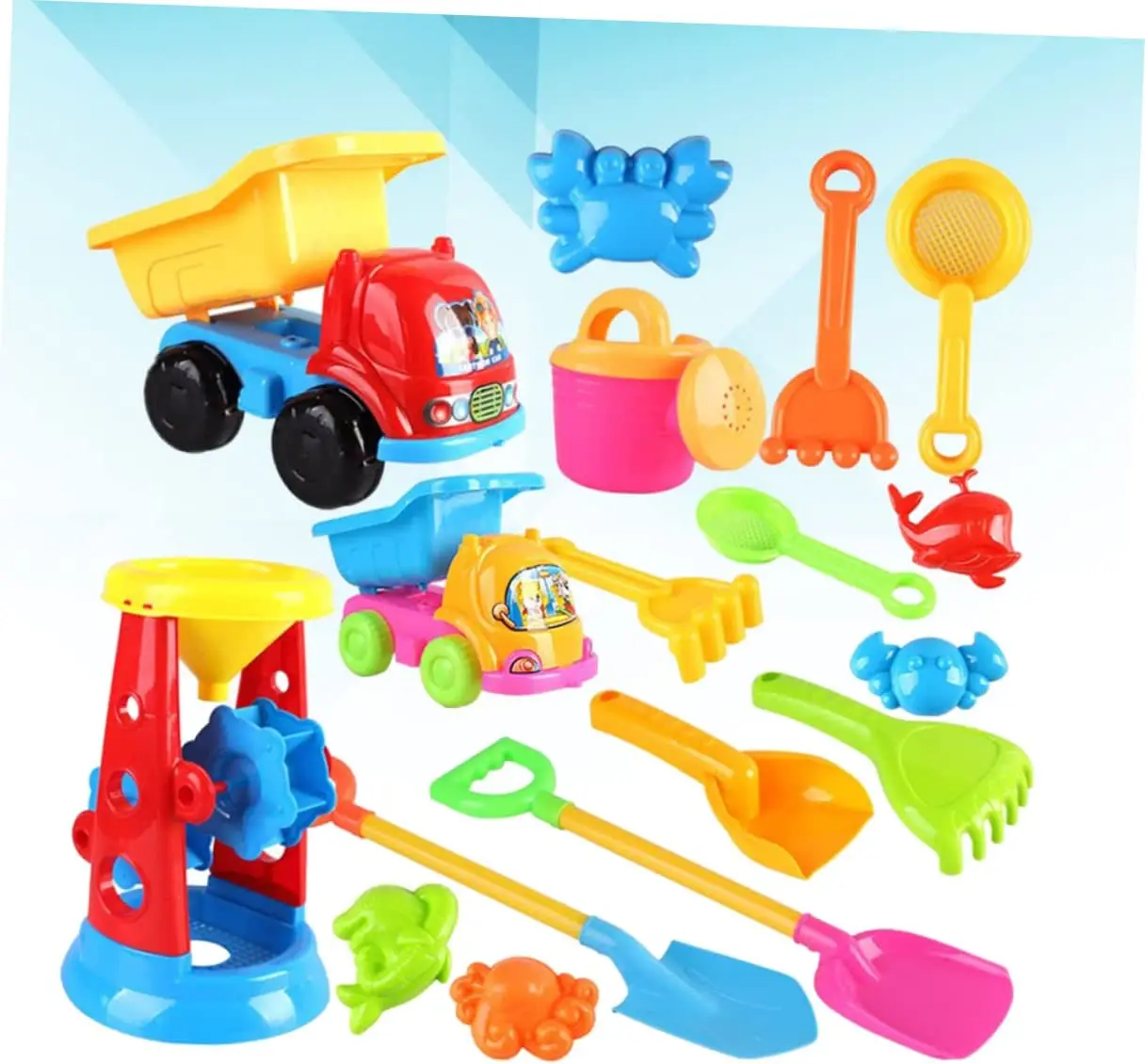 Portable summer children beach moulds toy set playing water beach bucket digging sand shovel quality kid baby beach toy