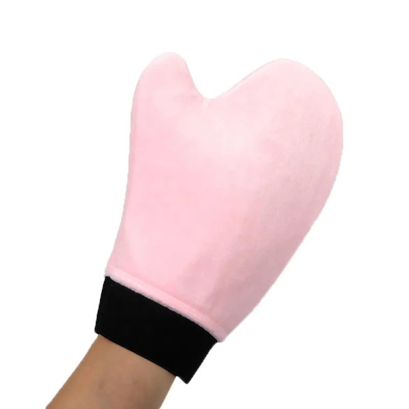 Оптовая продажа, бронзовые мусс, веганские перчатки для самостоятельного загара с эластичной манжетой