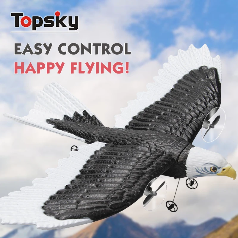 Electric Simulation Wireless Eagle Foam RC Plane Toys Remote Control Glider Eagle Airplane Outdoor Game Flying Toys for Boys