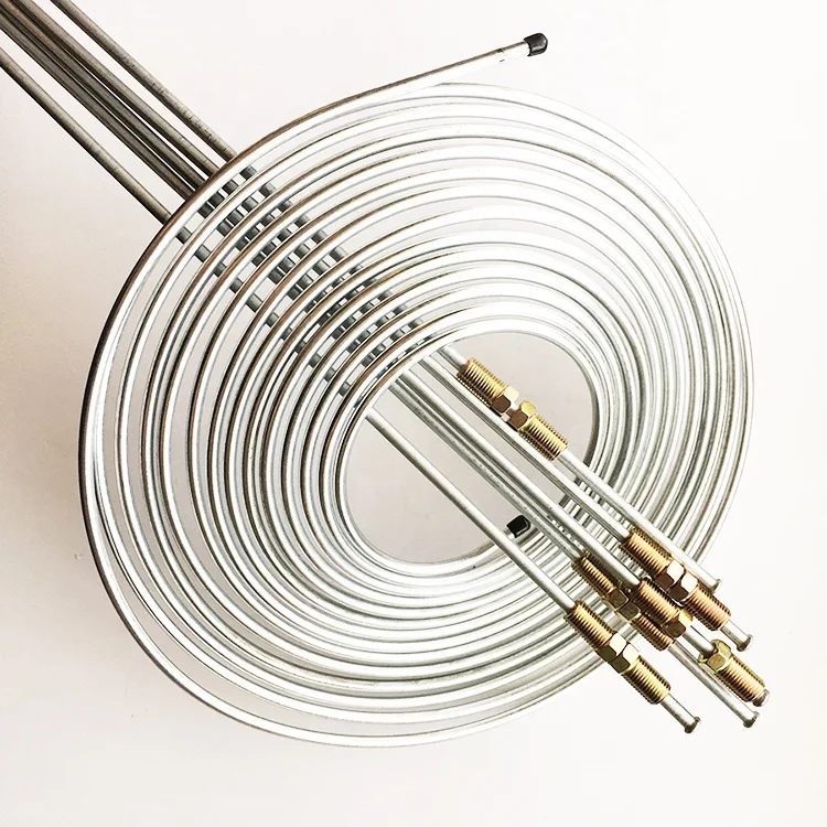 Motorcycle Brake lines double wall steel oil pipe zinc coated Bundy tube