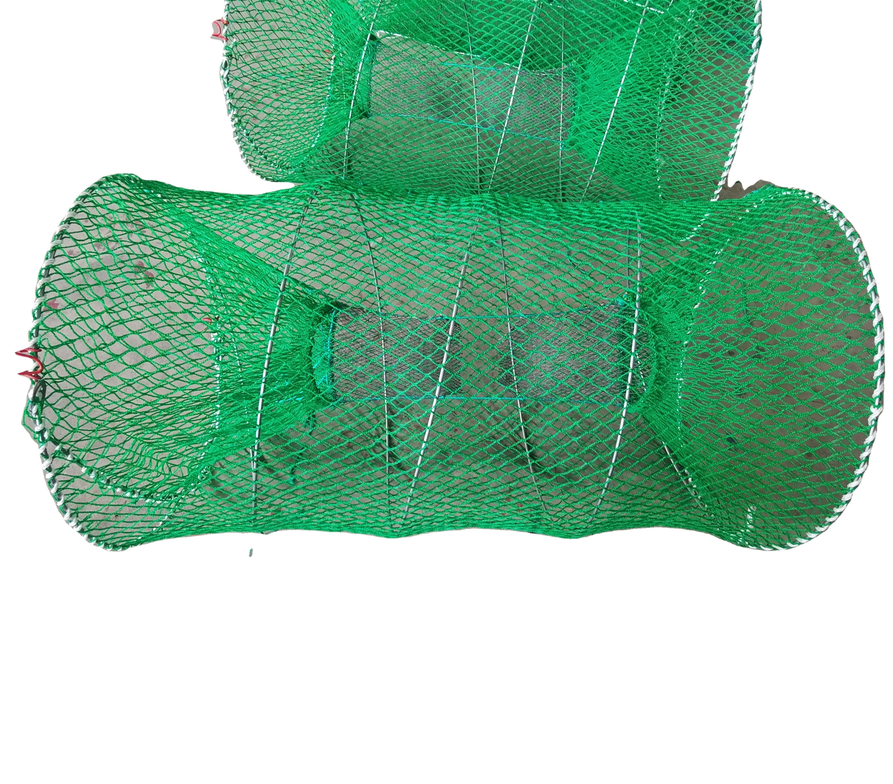 Strong Spring Fish cage Knotless Net Foldable Lobster Crab trap