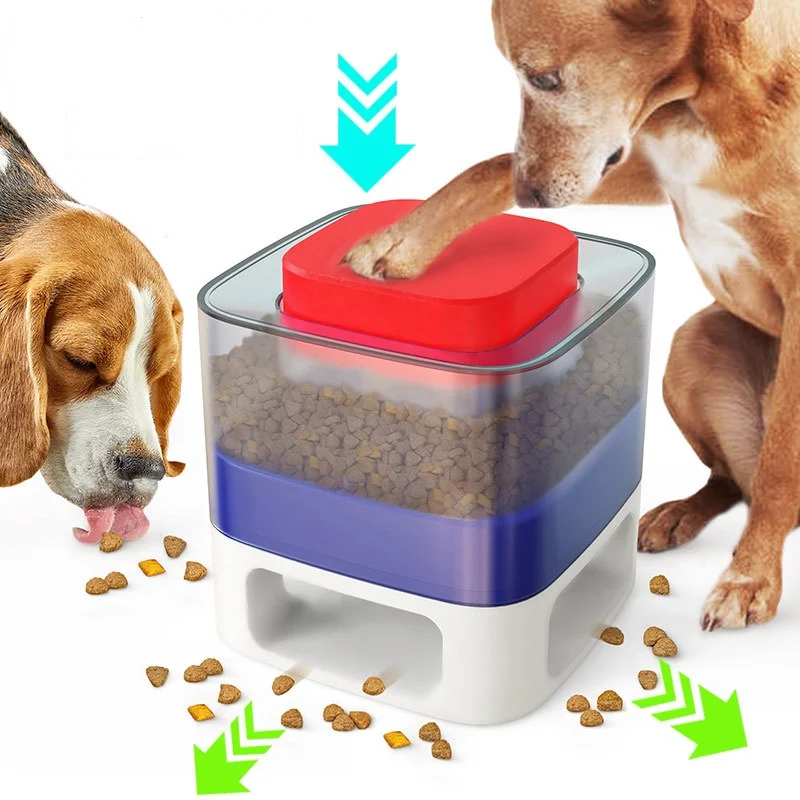 2021 new product intelligent automatic pet feeder dog food catapult square dog food dispenser