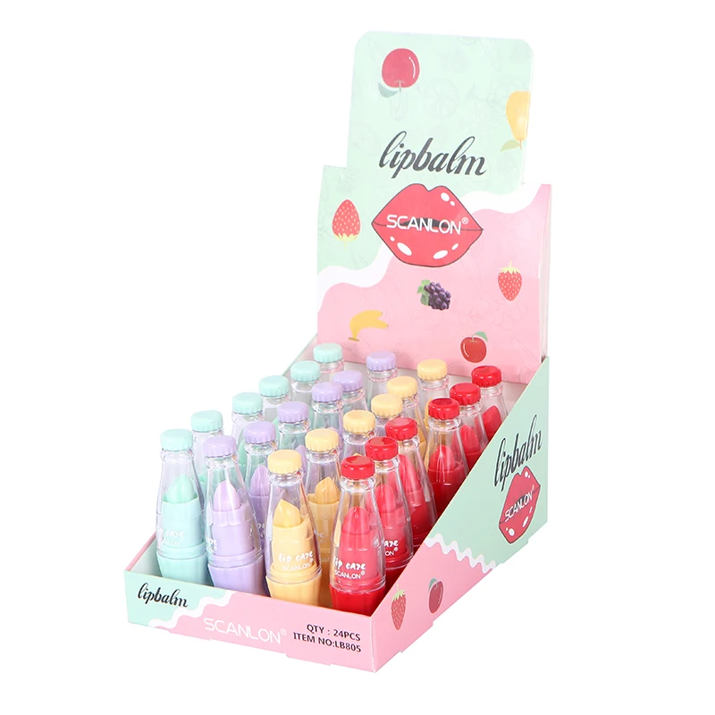 Wholesale Cute Mini Fruit Lip Balm Private Label Custom Logo Vegan Soft Moisturizing Lip Balm Tinted